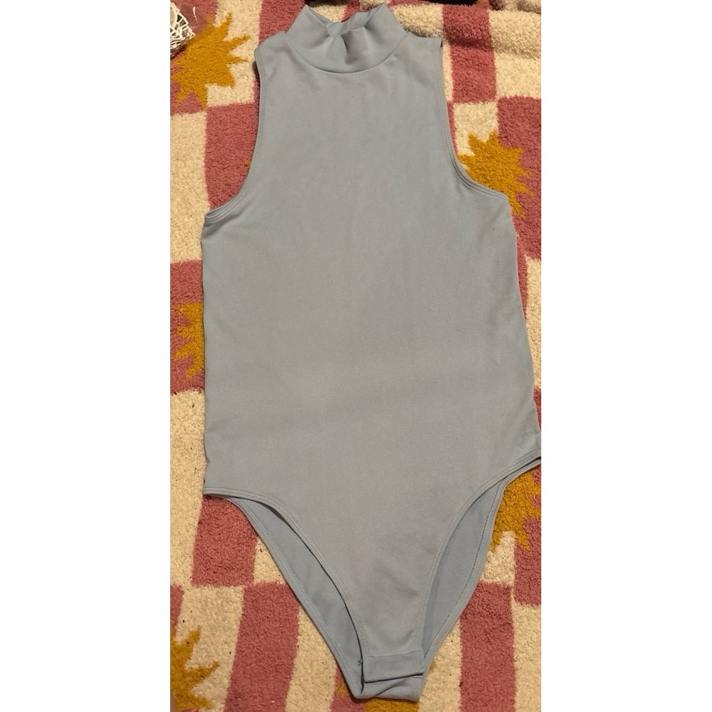 NEW A New Day‎ Light Blue Super Soft Sleeveless Hi Neck Bodysuit, XS